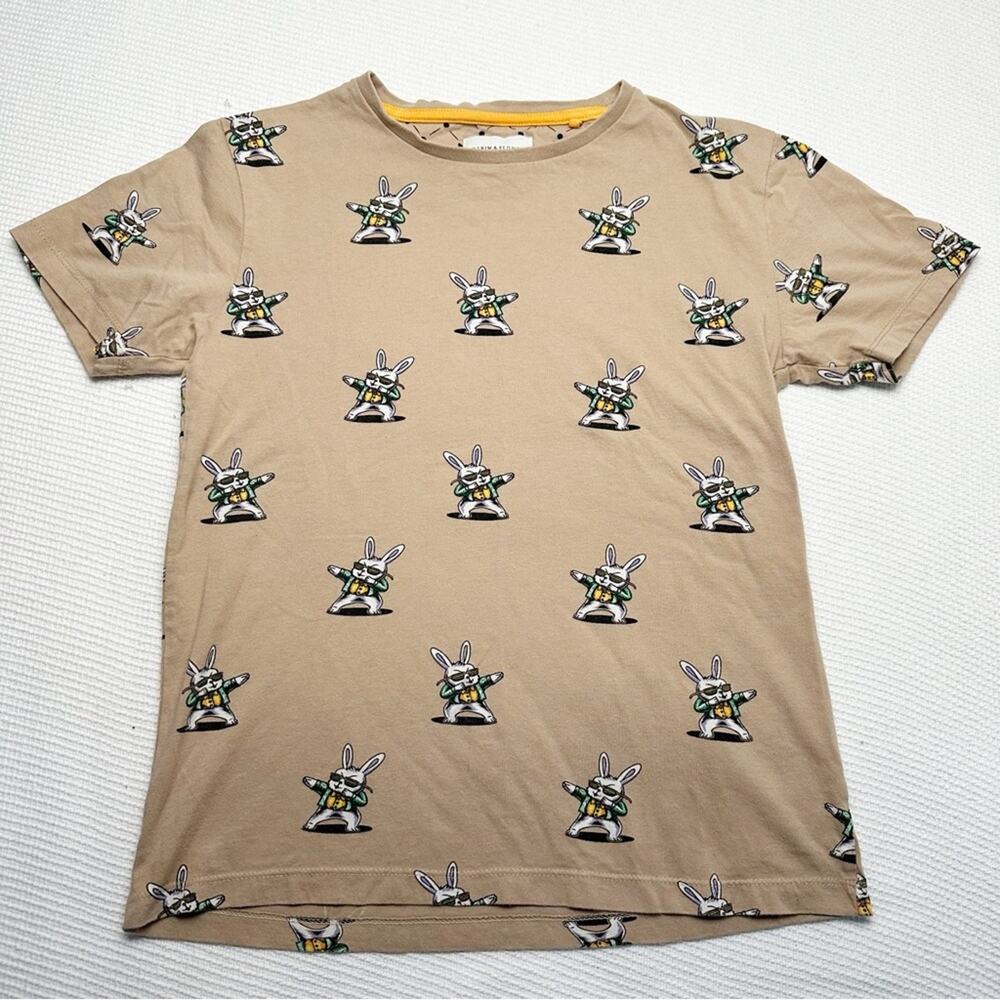 Denim & Flower Dabbin Easter Bunny tee 11/12